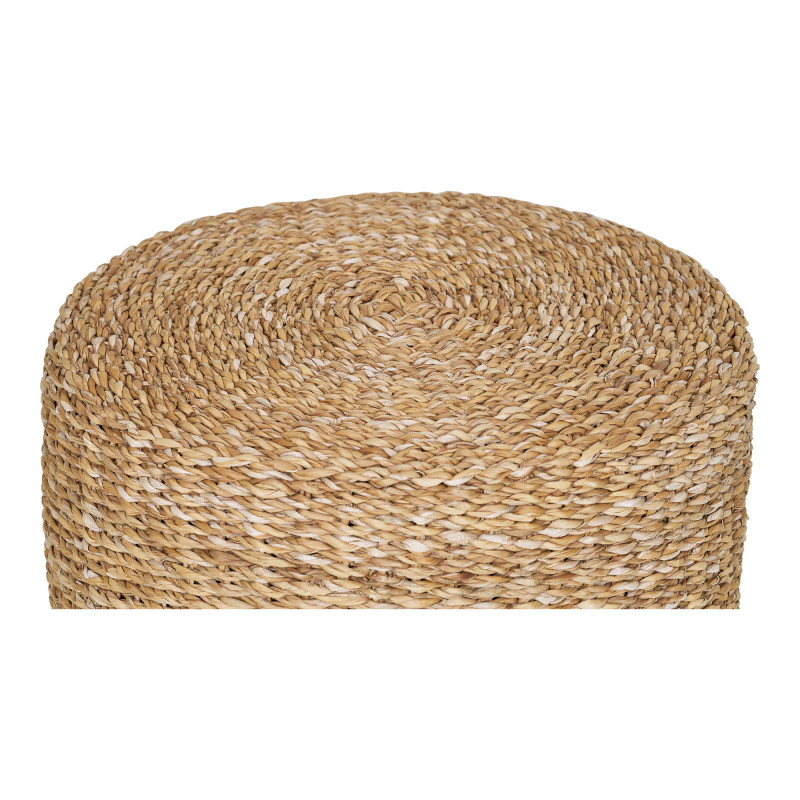 Pouf rond en jonc de mer naturel Ø40x40 cm Rivera House Nordic - 3