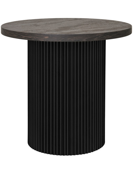 Table d’appoint ronde MDF brun foncé Ø48x45 cm Boavista House Nordic - 1