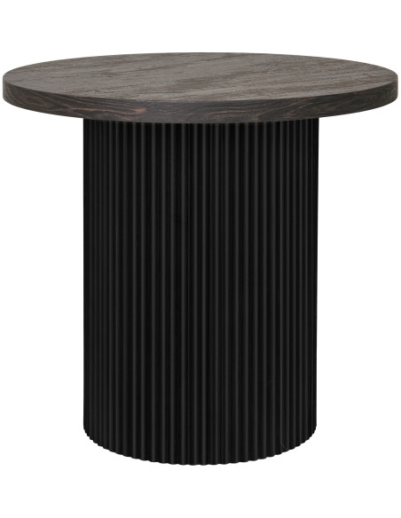 Table d’appoint ronde MDF brun foncé Ø48x45 cm Boavista House Nordic - 1