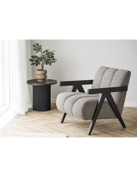 Table d’appoint ronde MDF brun foncé Ø48x45 cm Boavista House Nordic - 2
