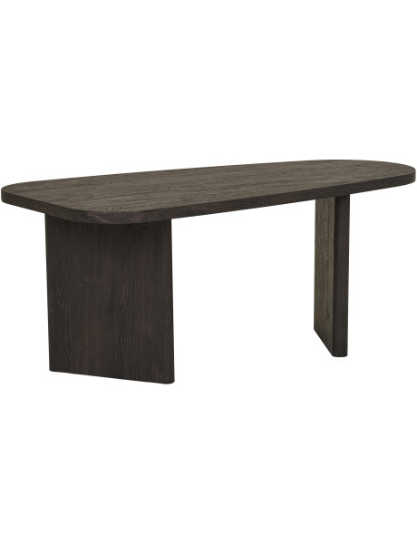 Table basse asymétrique MDF brun foncé 100x50x41 cm Melo House Nordic - 1