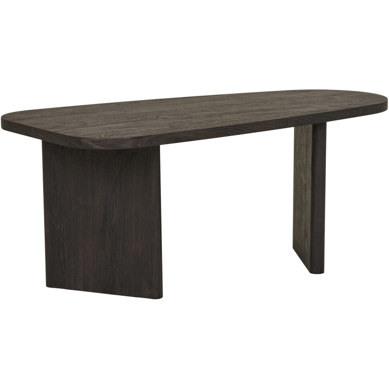 Table basse asymétrique MDF brun foncé 100x50x41 cm Melo House Nordic - 1