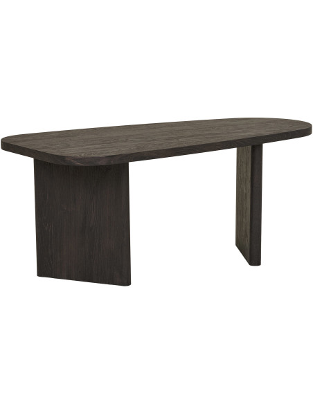 Table basse asymétrique MDF brun foncé 100x50x41 cm Melo House Nordic - 1