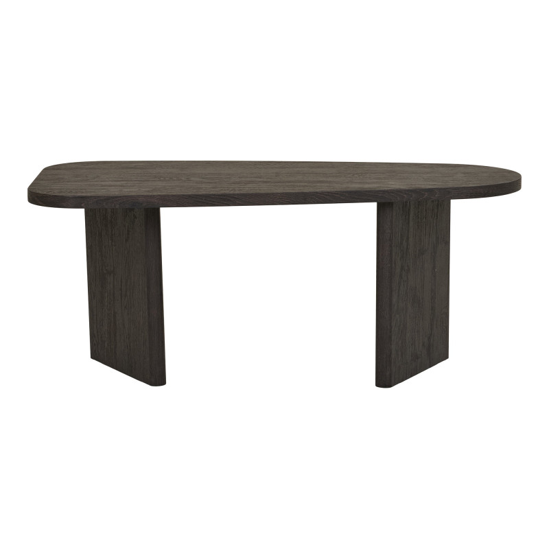 Table basse asymétrique MDF brun foncé 100x50x41 cm Melo House Nordic - 2