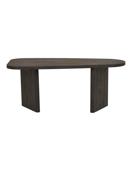 Table basse asymétrique MDF brun foncé 100x50x41 cm Melo House Nordic - 2