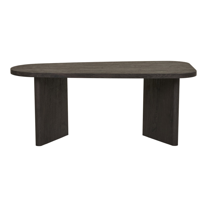 Table basse asymétrique MDF brun foncé 100x50x41 cm Melo House Nordic - 4