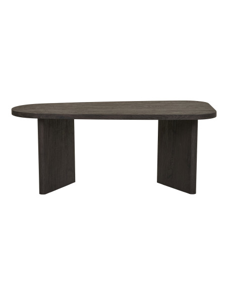 Table basse asymétrique MDF brun foncé 100x50x41 cm Melo House Nordic - 4