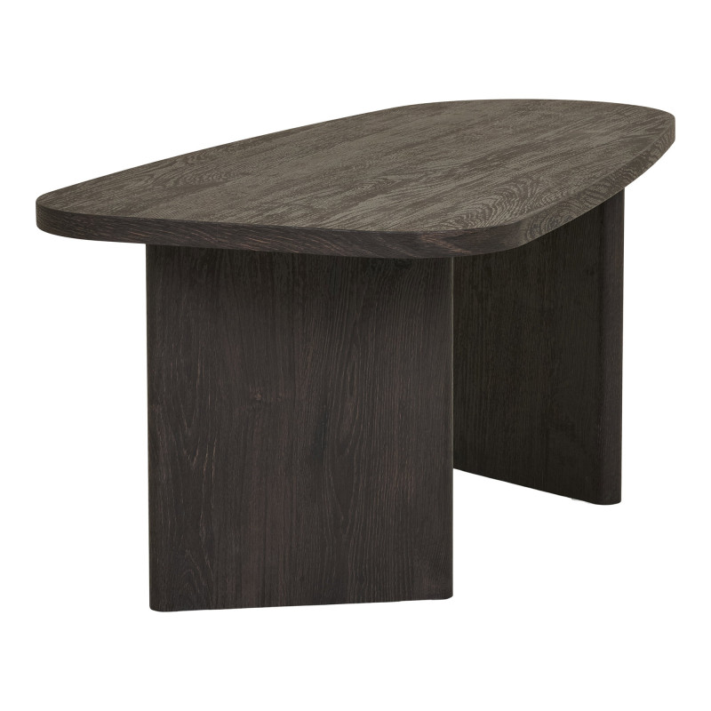 Table basse asymétrique MDF brun foncé 100x50x41 cm Melo House Nordic - 5
