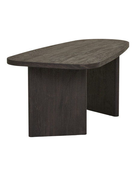 Table basse asymétrique MDF brun foncé 100x50x41 cm Melo House Nordic - 5