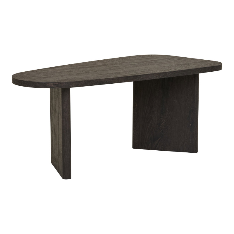 Table basse asymétrique MDF brun foncé 100x50x41 cm Melo House Nordic - 6