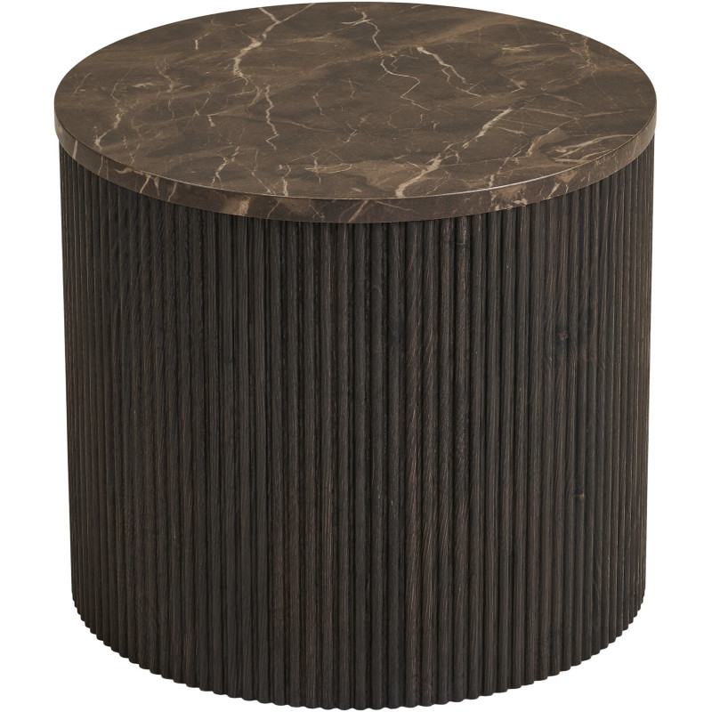 Table d’appoint effet marbre brun Ø45x40 cm Rota House Nordic - 1
