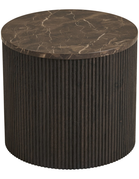 Table d’appoint effet marbre brun Ø45x40 cm Rota House Nordic - 1