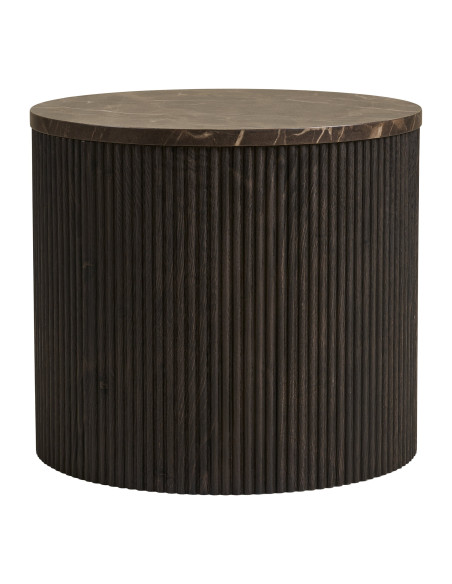 Table d’appoint effet marbre brun Ø45x40 cm Rota House Nordic - 3