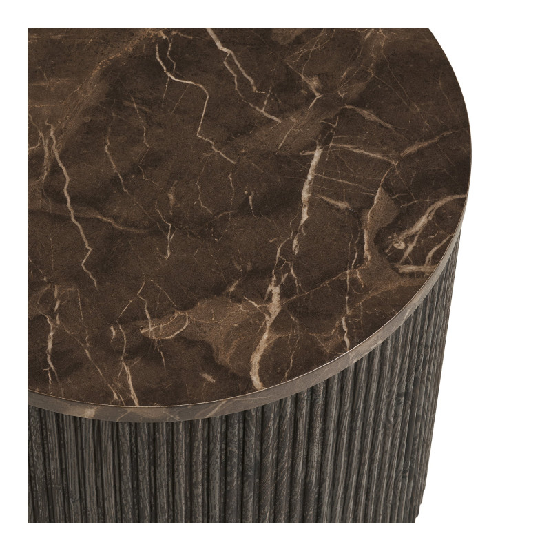 Table d’appoint effet marbre brun Ø45x40 cm Rota House Nordic - 4