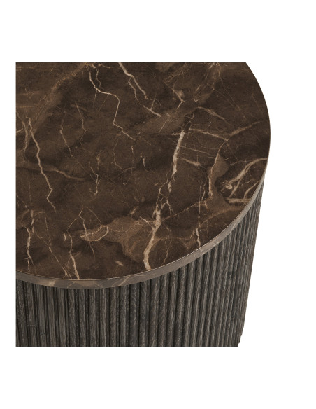 Table d’appoint effet marbre brun Ø45x40 cm Rota House Nordic - 4
