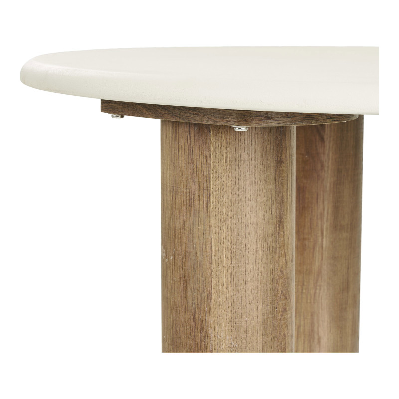 Table basse ronde effet ciment sable Ø80x40 cm Fondi House Nordic - 6