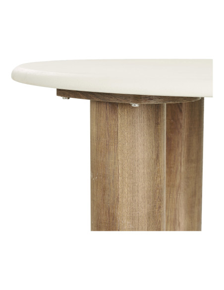 Table basse ronde effet ciment sable Ø80x40 cm Fondi House Nordic - 6