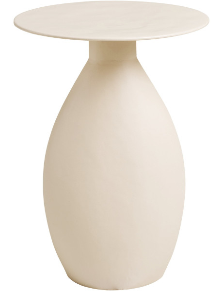 Table d’appoint métal émaillé ivoire Ø36x50 cm Calais House Nordic - 1