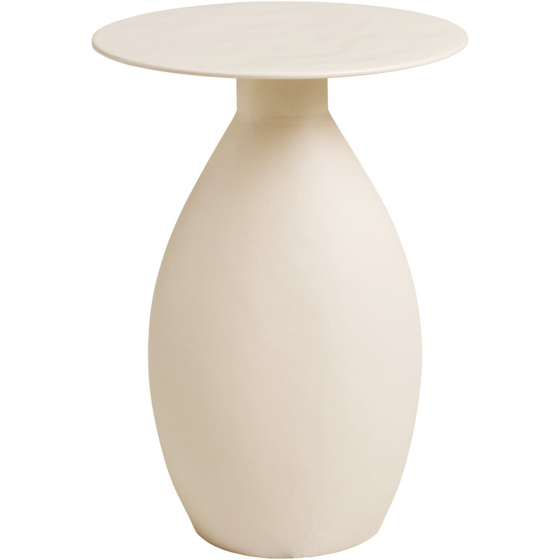 Table d’appoint métal émaillé ivoire Ø36x50 cm Calais House Nordic - 1