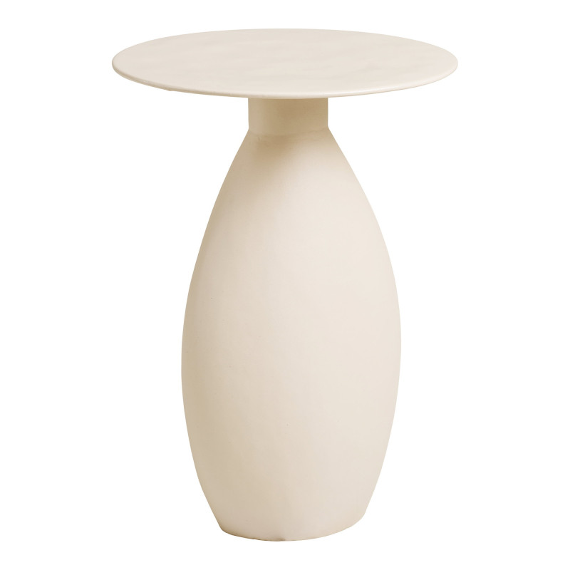 Table d’appoint métal émaillé ivoire Ø36x50 cm Calais House Nordic - 3