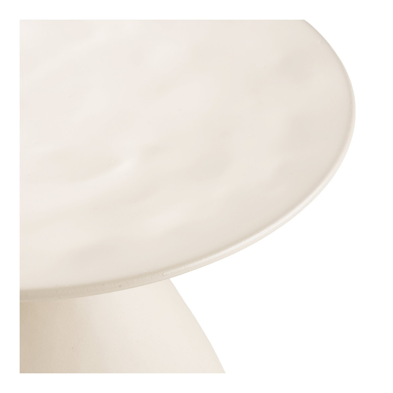 Table d’appoint métal émaillé ivoire Ø36x50 cm Calais House Nordic - 4