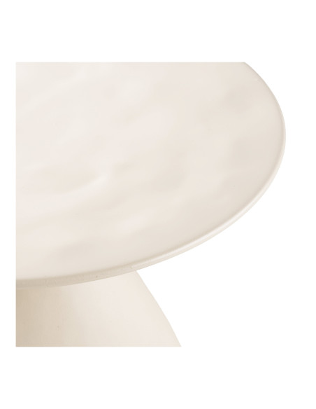 Table d’appoint métal émaillé ivoire Ø36x50 cm Calais House Nordic - 4