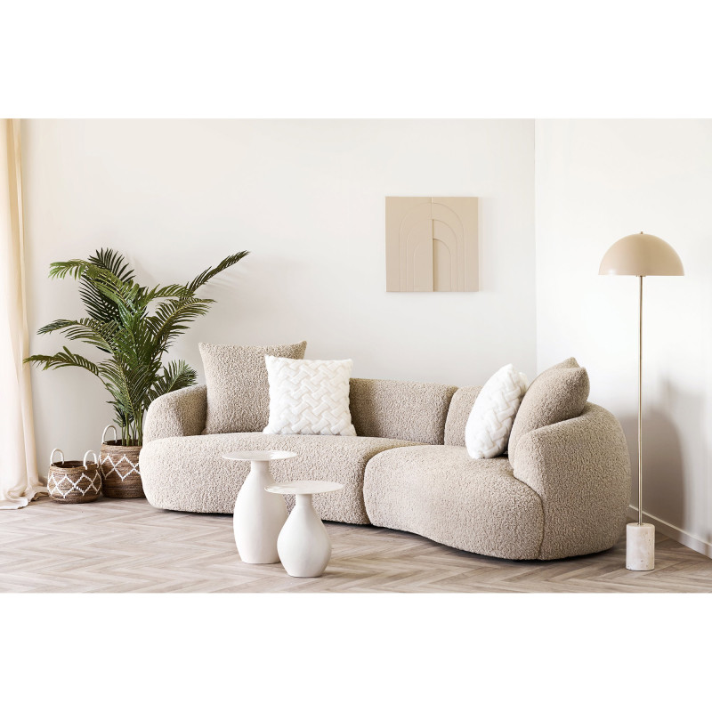 Table d’appoint métal émaillé ivoire Ø36x50 cm Calais House Nordic - 5