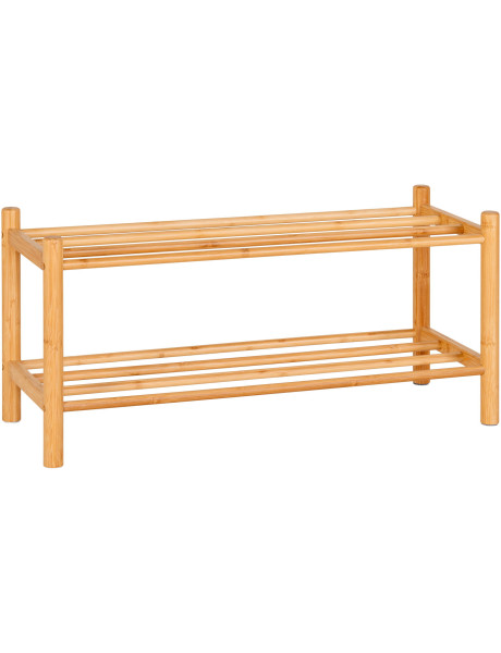 Étagère à chaussures bambou naturel 70x27x33 cm Manaus House Nordic - 1