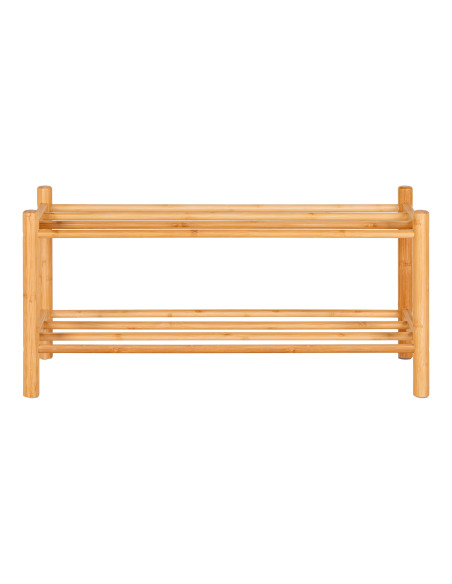 Étagère à chaussures bambou naturel 70x27x33 cm Manaus House Nordic - 3
