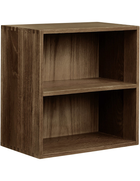 Étagère murale 2 niches chêne foncé 30x18x30 cm Townsville House Nordic - 1