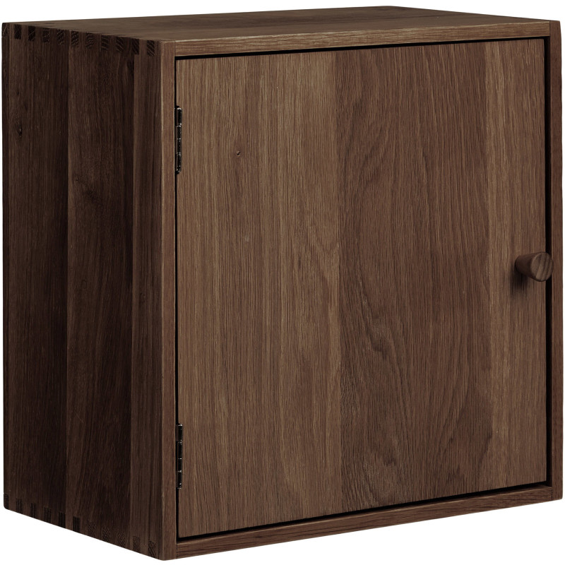 Étagère cube avec porte chêne foncé 30x18x30 cm Townsville House Nordic - 1
