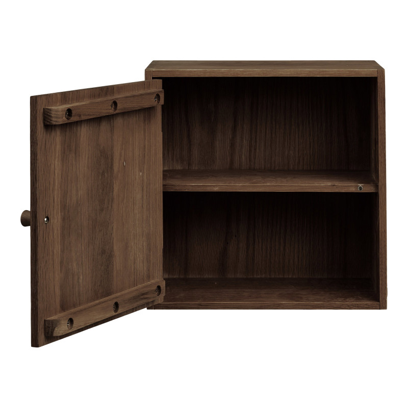 Étagère cube avec porte chêne foncé 30x18x30 cm Townsville House Nordic - 4