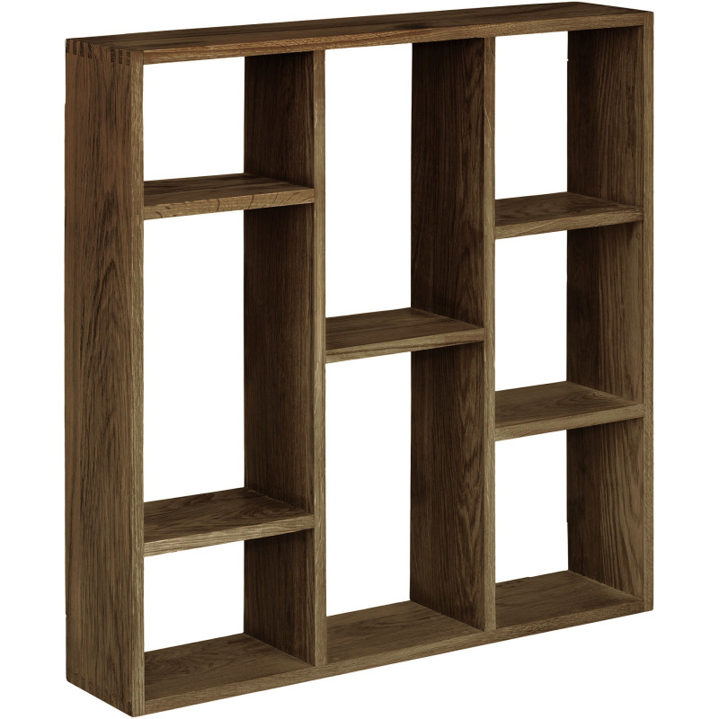 Étagère murale 8 compartiments chêne brun 70x15x70 cm Townsville House Nordic - 1