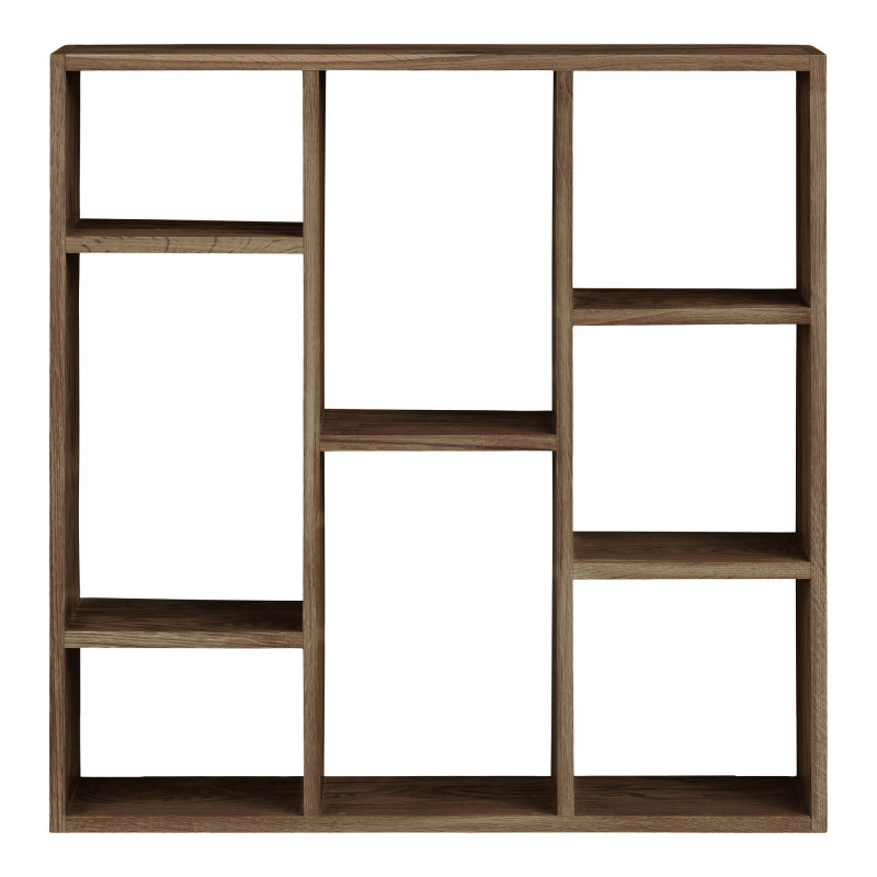 Étagère murale 8 compartiments chêne brun 70x15x70 cm Townsville House Nordic - 3