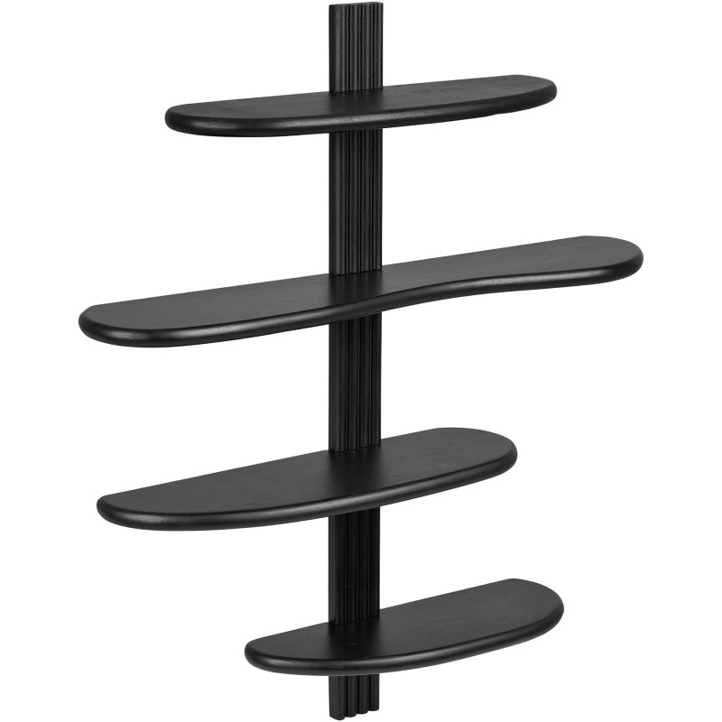 Étagère murale chêne noir 4 tablettes 80x17,5x88 cm Aliano House Nordic - 1