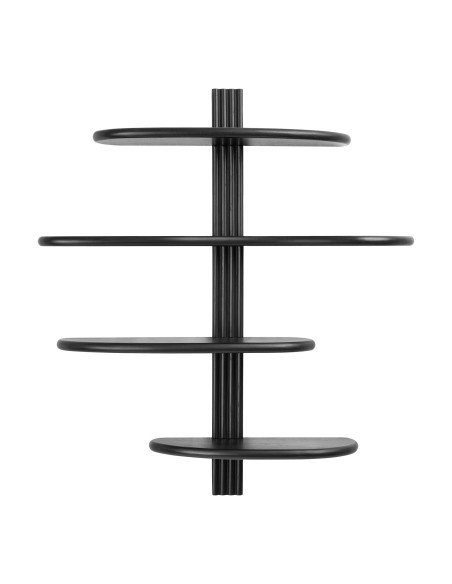 Étagère murale chêne noir 4 tablettes 80x17,5x88 cm Aliano House Nordic - 3