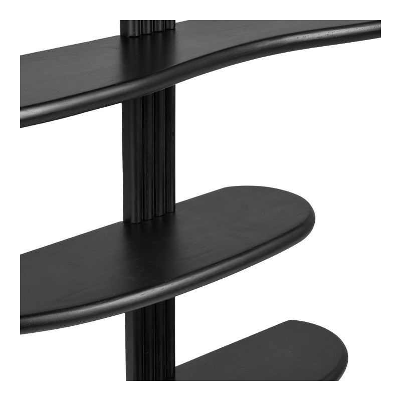 Étagère murale chêne noir 4 tablettes 80x17,5x88 cm Aliano House Nordic - 4