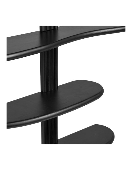 Étagère murale chêne noir 4 tablettes 80x17,5x88 cm Aliano House Nordic - 4