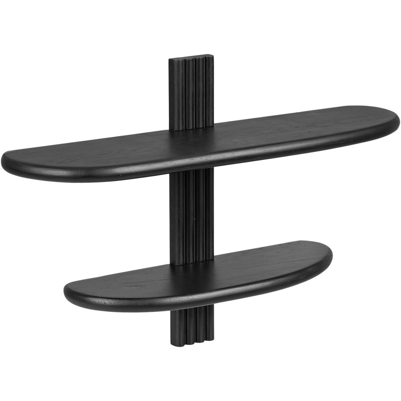 Étagère murale chêne noir 2 tablettes 65x17,5x42,5 cm Aliano House Nordic - 1
