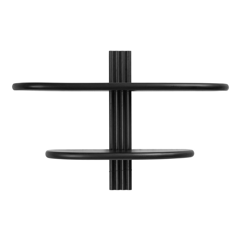 Étagère murale chêne noir 2 tablettes 65x17,5x42,5 cm Aliano House Nordic - 3