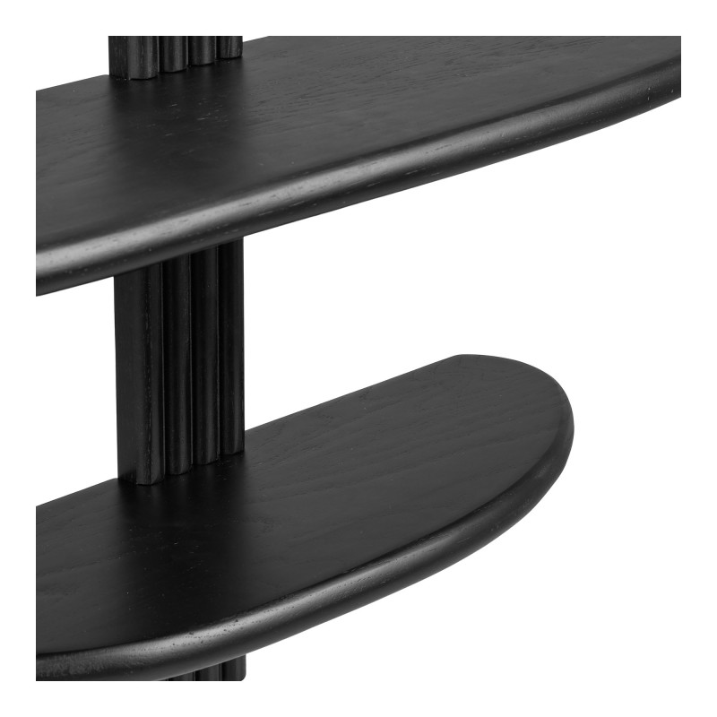 Étagère murale chêne noir 2 tablettes 65x17,5x42,5 cm Aliano House Nordic - 4