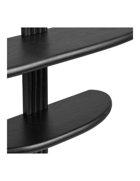 Étagère murale chêne noir 2 tablettes 65x17,5x42,5 cm Aliano House Nordic - 4