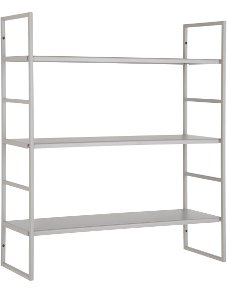 Étagère murale métal gris 3 niveaux 48x17x55 cm Beja House Nordic - 1