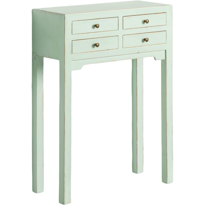 Console d’entrée vert d’eau 4 tiroirs MDF 63x26x85 cm Gemua Ixia - 1