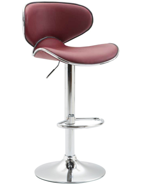 Tabouret de bar bordeaux polyuréthane 46x49x88-108 cm Fadus  - 1