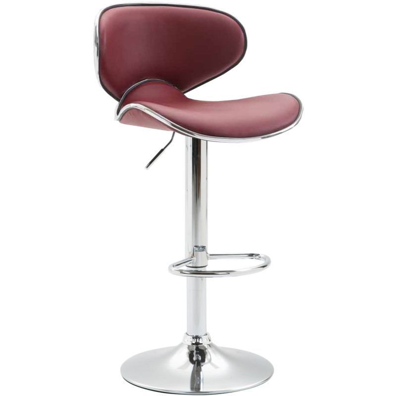 Tabouret de bar bordeaux polyuréthane 46x49x88-108 cm Fadus  - 1