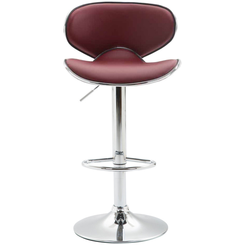 Tabouret de bar bordeaux polyuréthane 46x49x88-108 cm Fadus  - 2