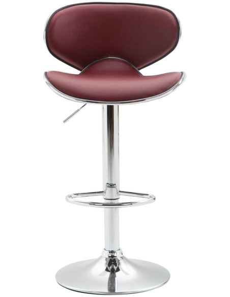 Tabouret de bar bordeaux polyuréthane 46x49x88-108 cm Fadus  - 2