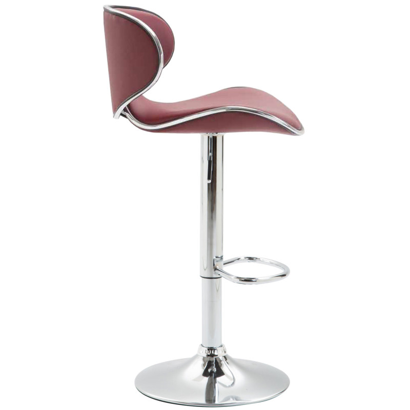 Tabouret de bar bordeaux polyuréthane 46x49x88-108 cm Fadus  - 3