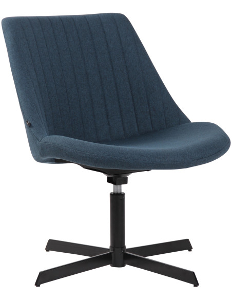 Fauteuil lounge bleu en tissu 63x71x79 cm Jider  - 1